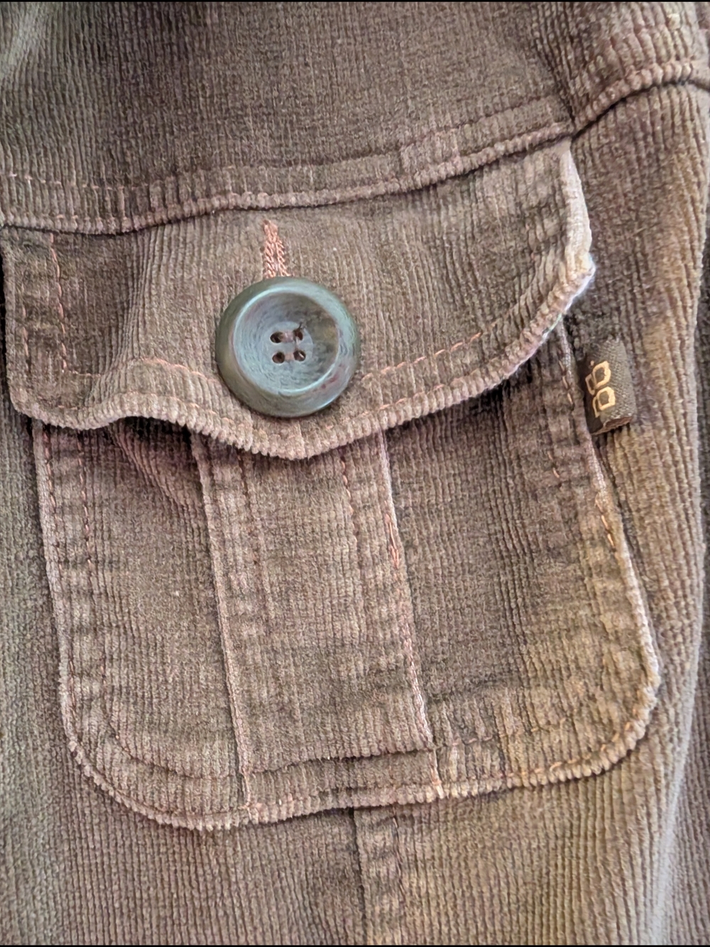 Plugg Olive Brown Corduroy Button-Front Jacket - Picture 6 of 10